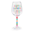 Happy birthday wine glass