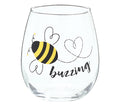 Stemless buzzing wine glass