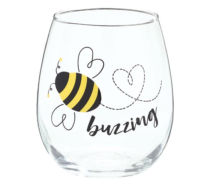 Stemless buzzing wine glass