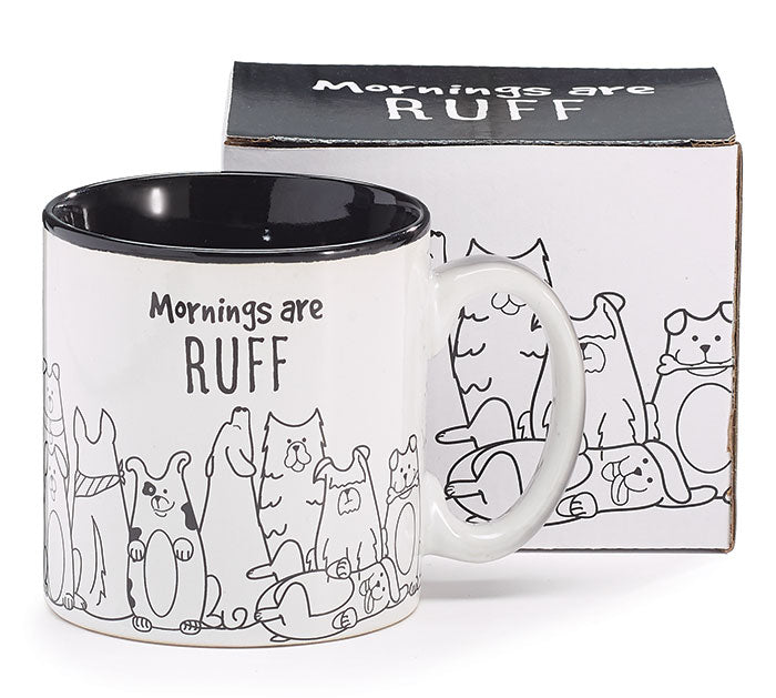 Mornings are ruff mug